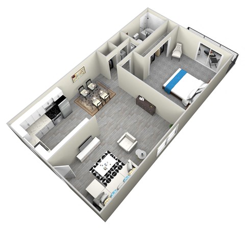 1 Bed 1 Bath apartment 601 Sq.Ft. at Bella Park Apartments Rialto, CA 92376